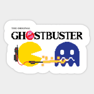 Pac Buster - Chase ghost - Black text Sticker